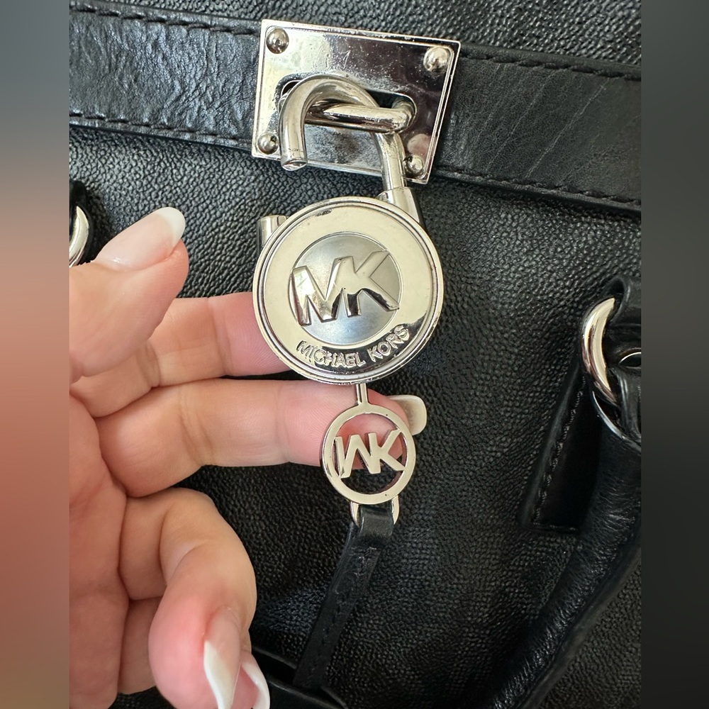 Michael Kors Black Leather Satchel - Picture 5 of 16